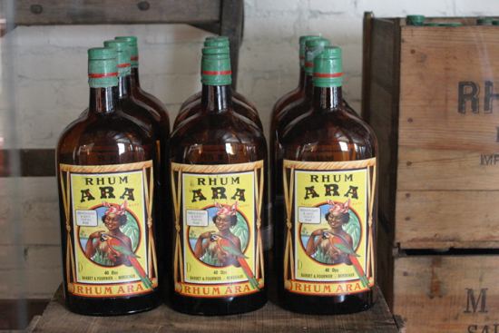 Bottles of rum
