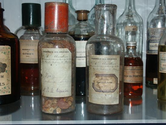 Bottles from the pharmacy archive